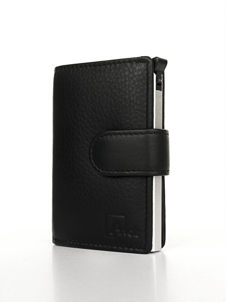 Pop up mini Wallet-Credit card holder with aluminium case RFID, slider, currency, coin pocket-promotion gift-Secrid-Black